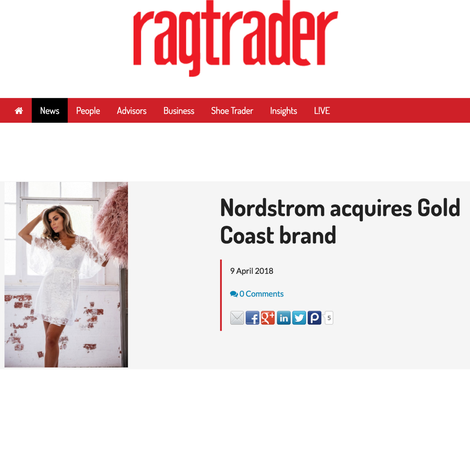 Ragtrader: Nordstrom Acquires Gold Coast Brand