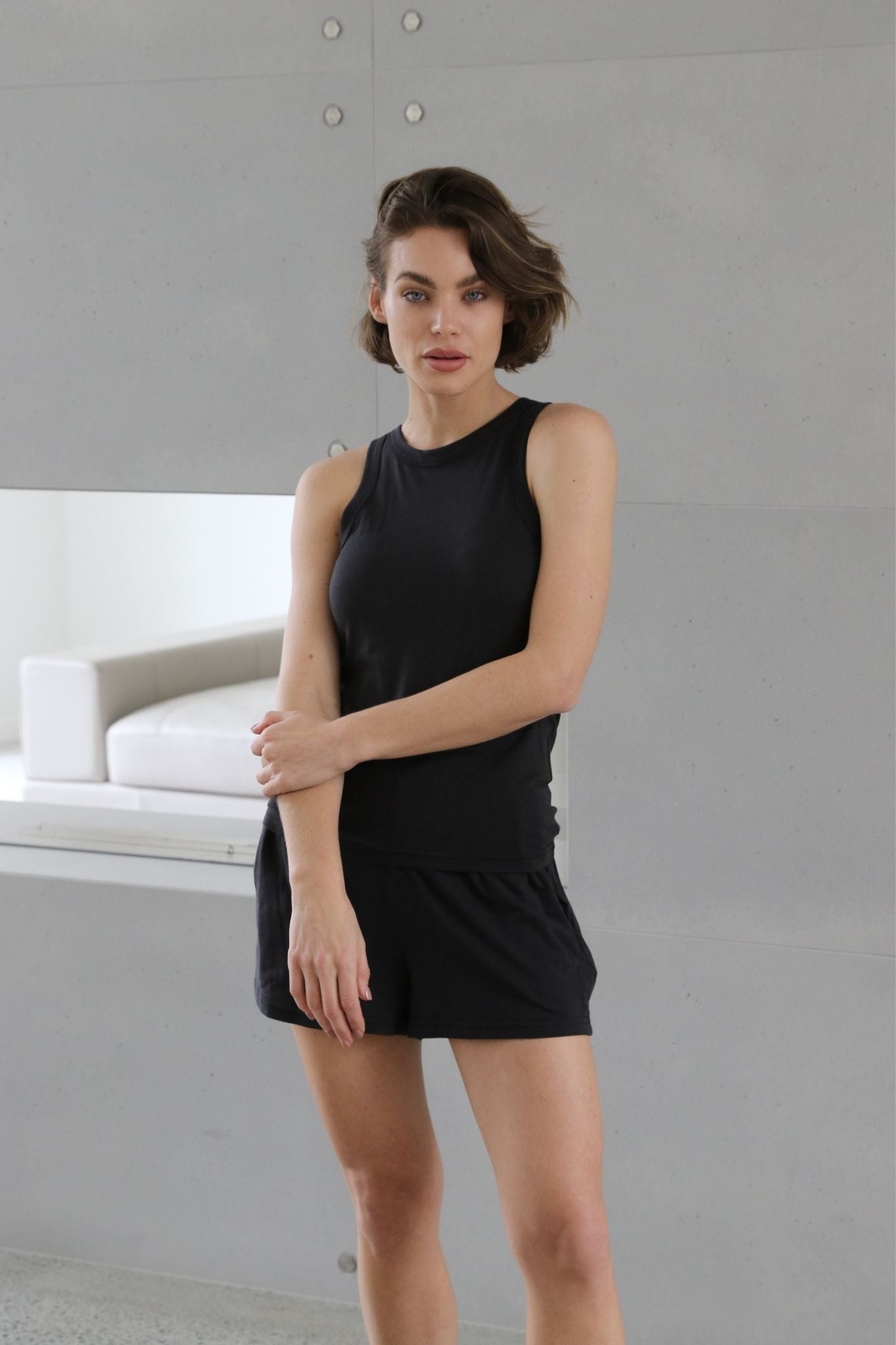 Homebodii Basic Tencel™ Womens Basic Short Black | Homebodii