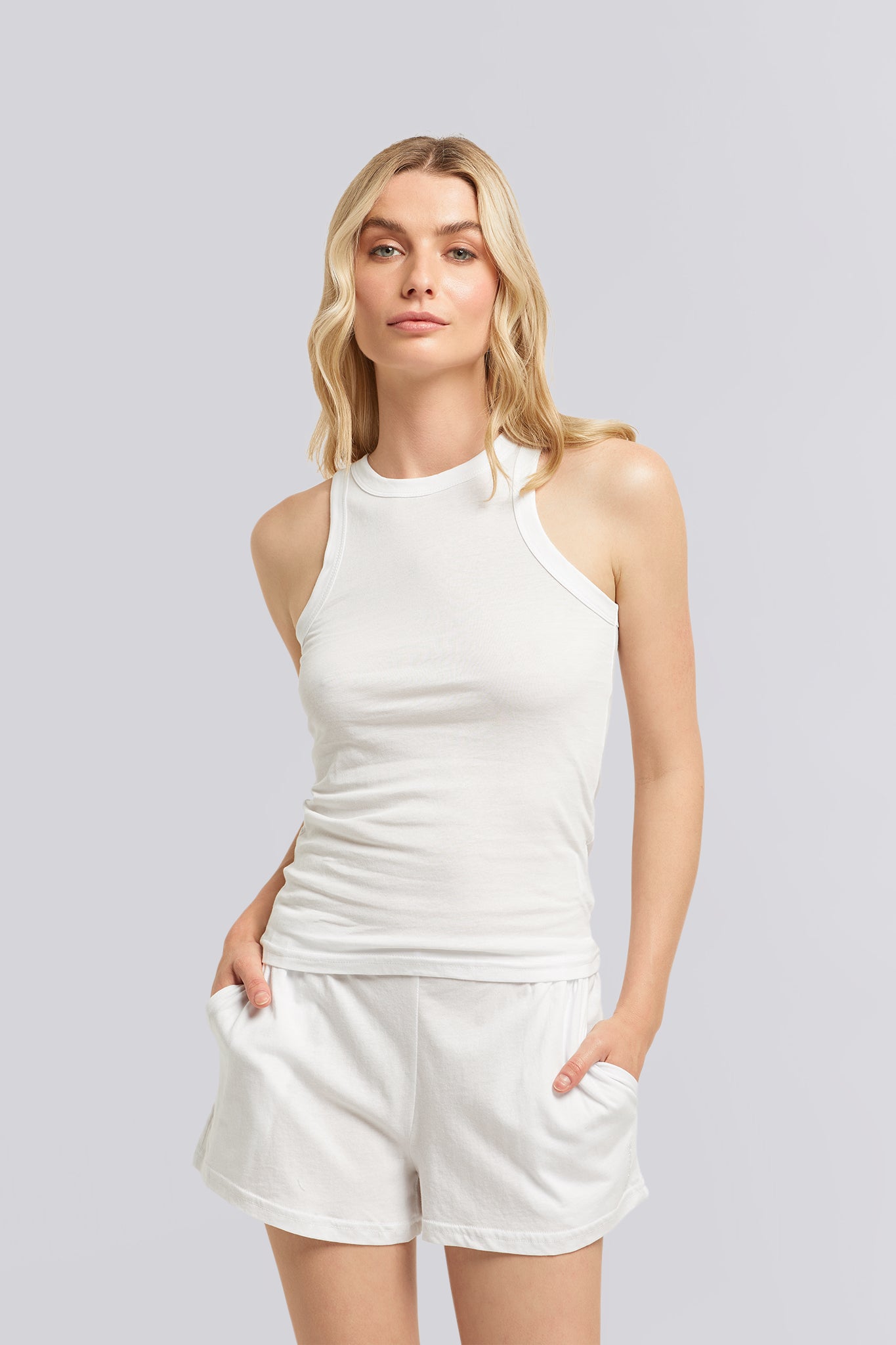 Homebodii Basic Tencel™ Womens Basic Short White | Homebodii