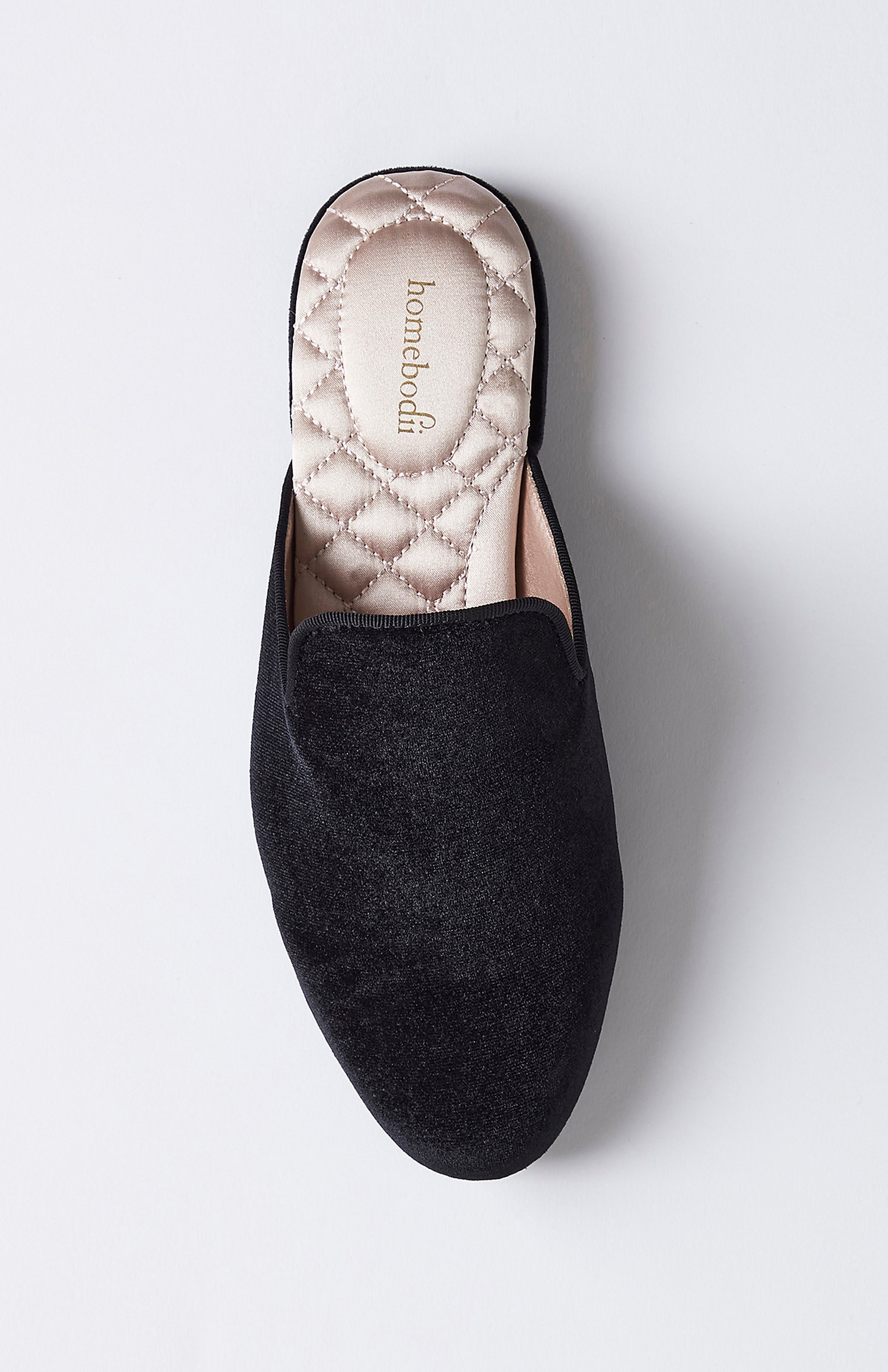 Florence Luxury Velvet Slipper Black | Homebodii