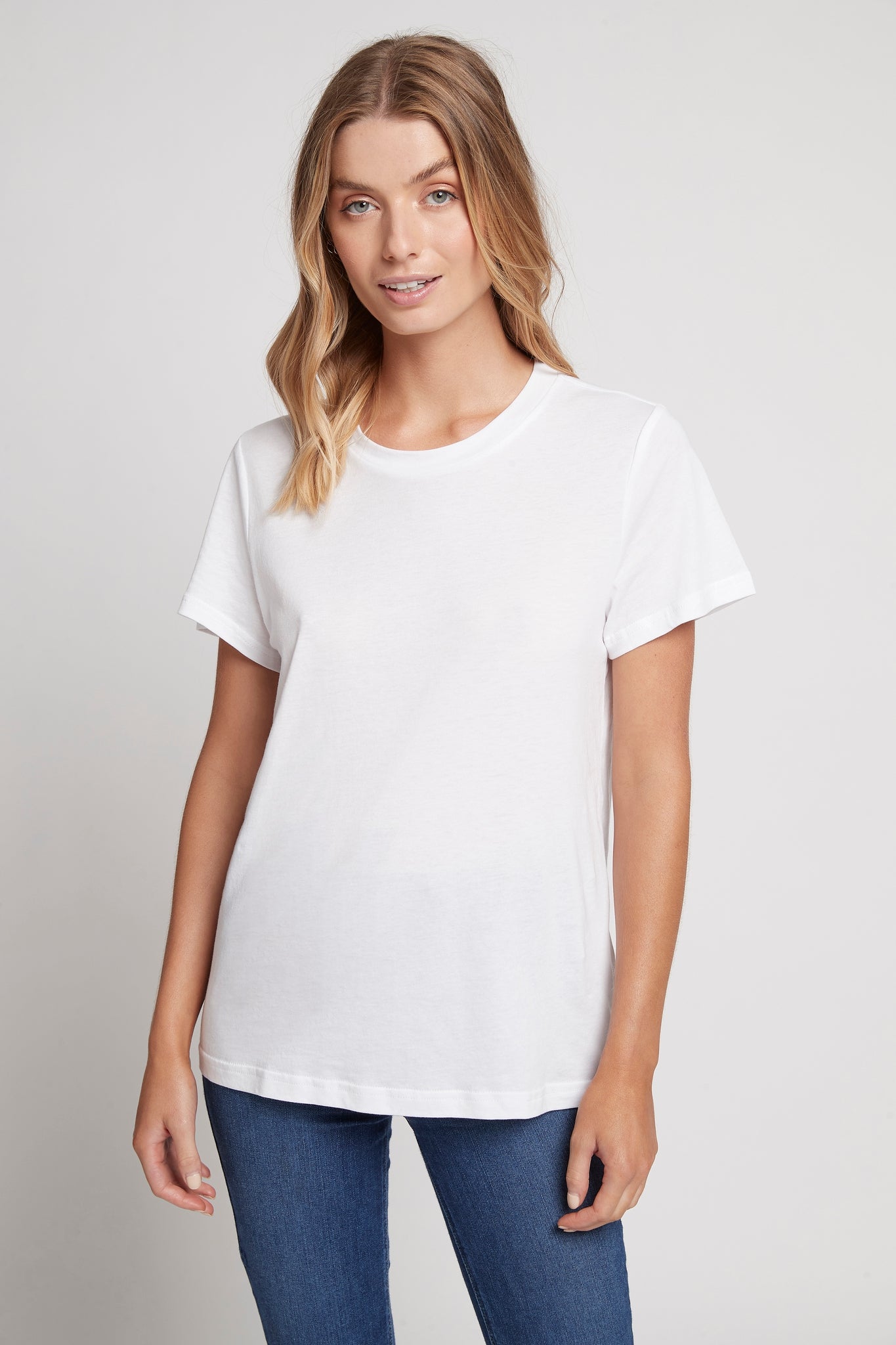 Homebodii Basic Tencel™ Womens TShirt White | Homebodii