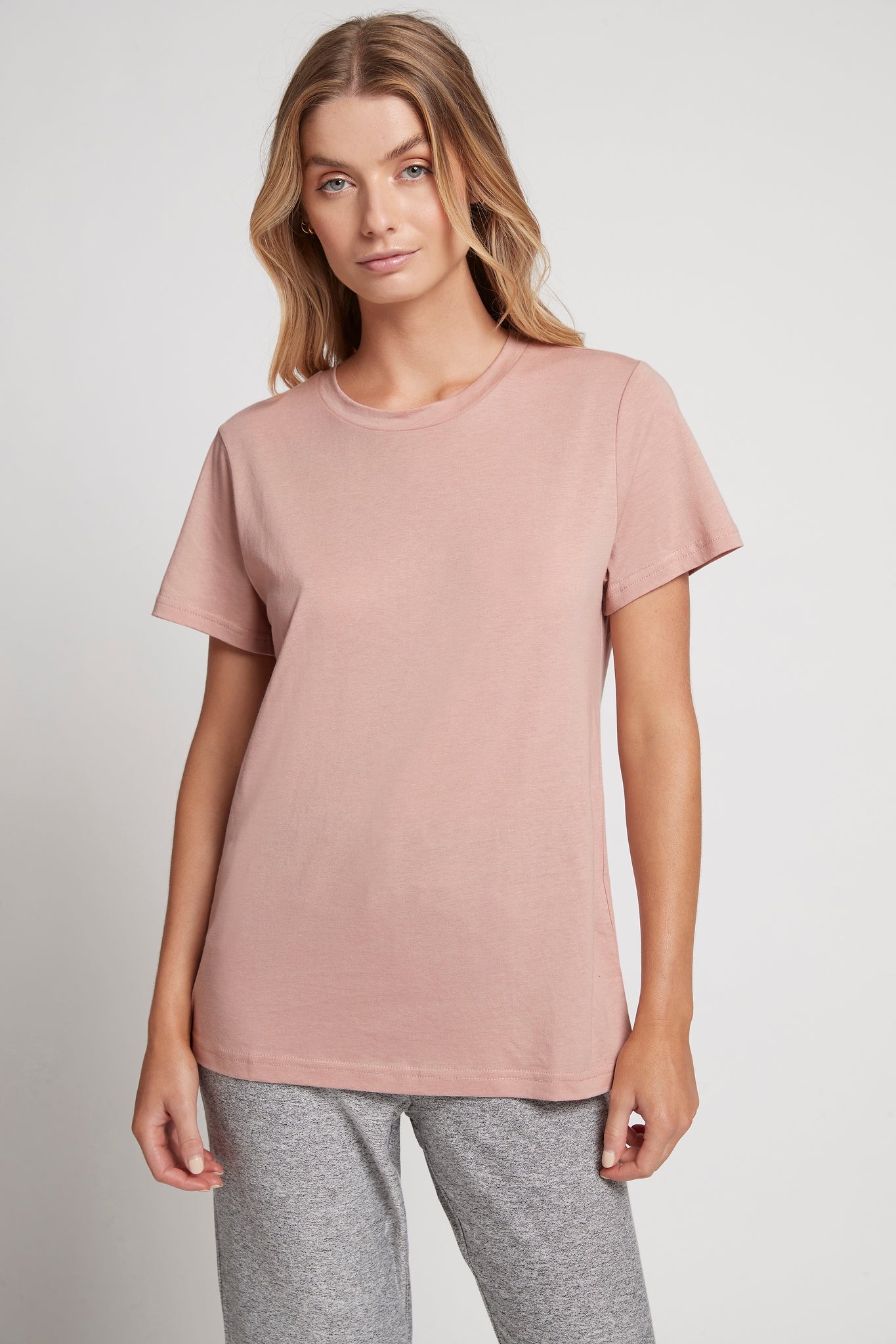 Homebodii Basic Tencel™ Womens TShirt Blush | Homebodii