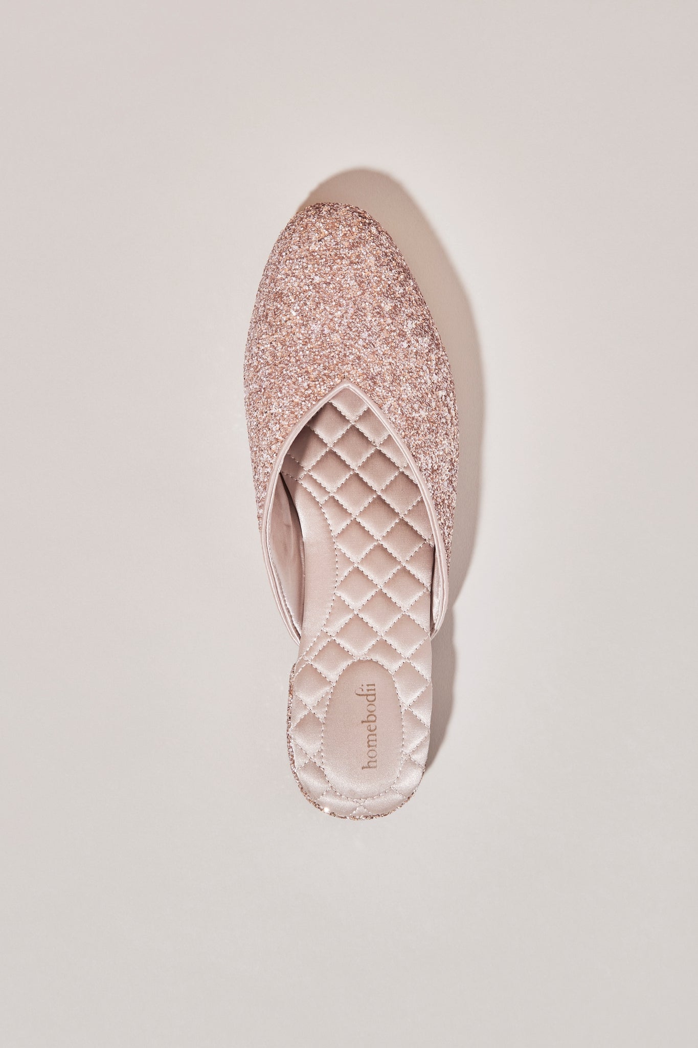 Lady Daphne Luxury Glitter Slipper Blush | Homebodii