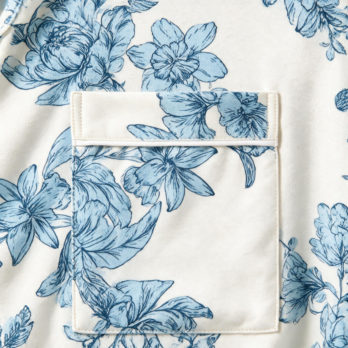 Amelie Bamboo Lounge Pyjama Set - Floral Blue