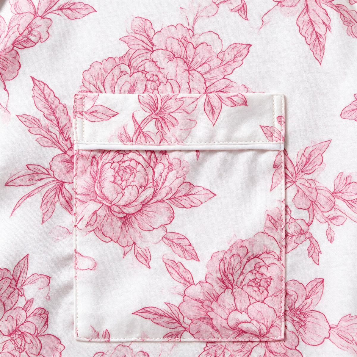 Amelie Bamboo Lounge Pyjama Set - Floral Pink