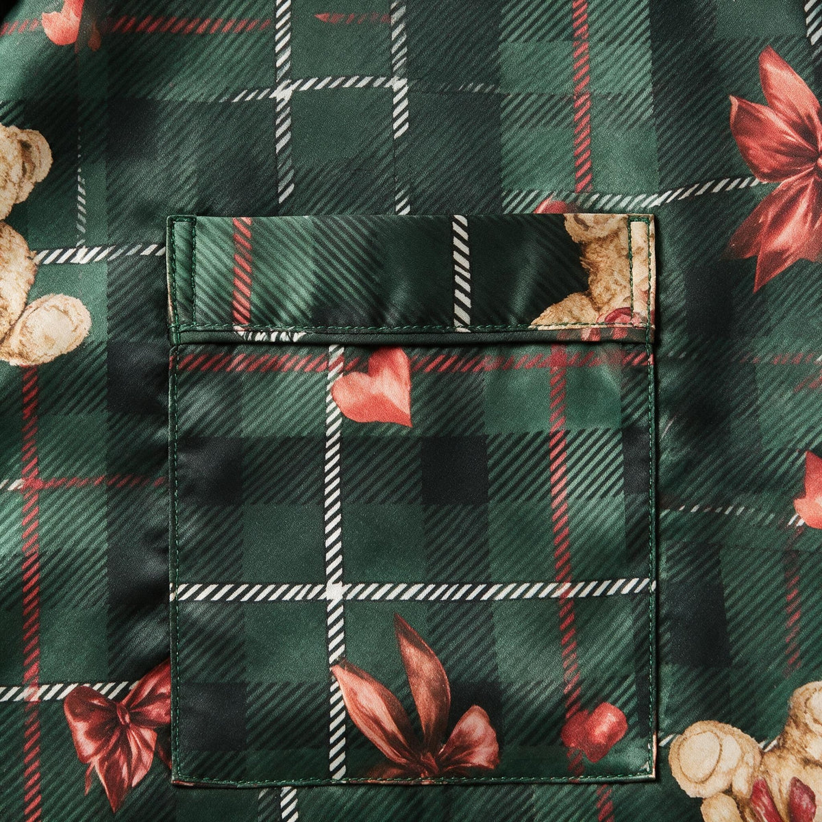Coco Teddy Tencel™ Christmas Pyjamas Short Set - Green | Limited Edition