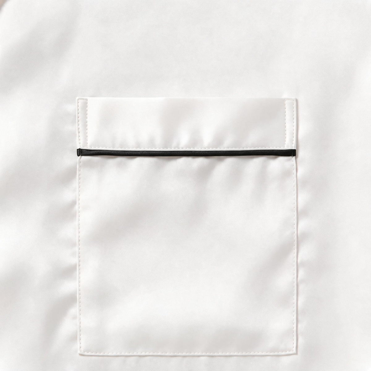 Eva Lounge Tencel™ Pyjama Set - White with Black Piping