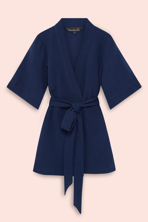 Piper Kids Robe - Navy *Final Sale*