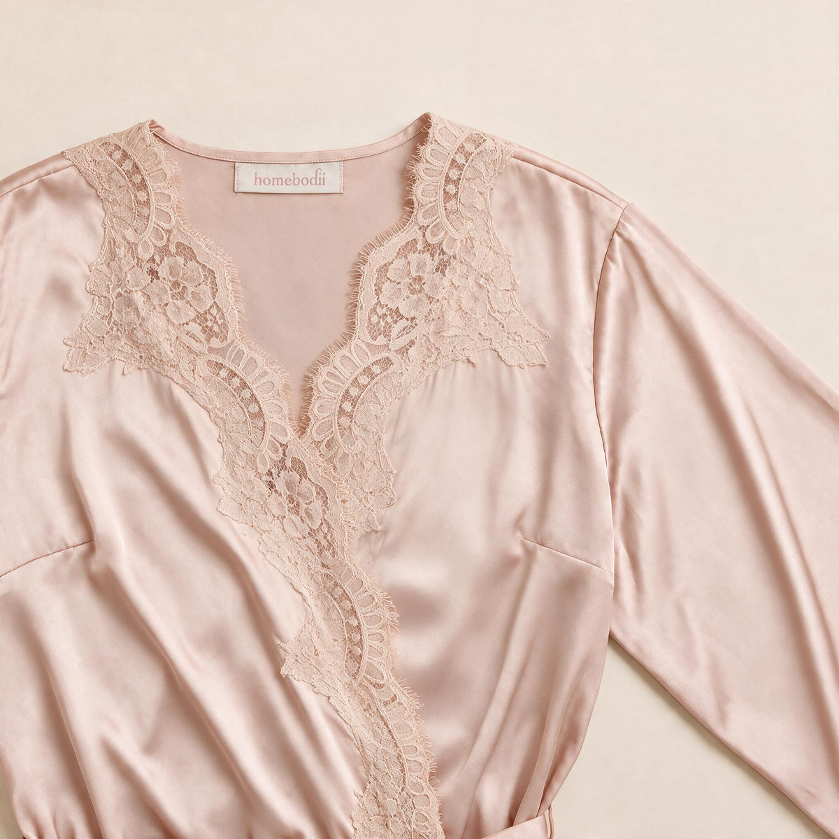 Sian Lace Mini Robe - Blush