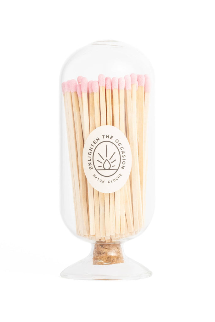 Cloche With Baby Pink Matchsticks | Homebodii