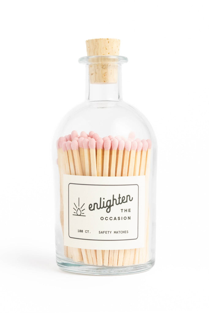 Apothecary Jar With Baby Pink Matchsticks | Homebodii