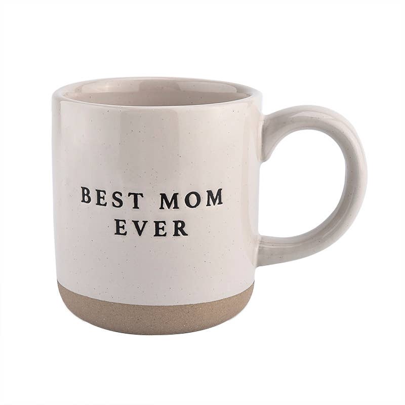 Best Mom Ever  Cream Stoneware Coffee Mug  14 Oz | Homebodii