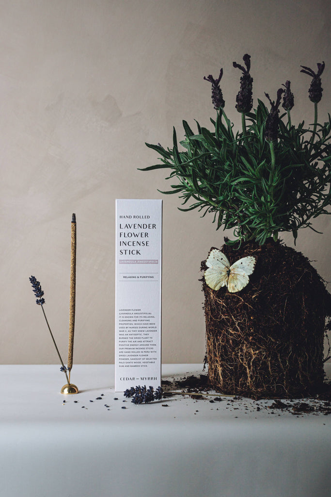 [Burning Ritual] Hand Rolled Lavender Flower Incense Stick | Homebodii