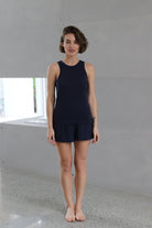 Homebodii Basic Tencel™ Womens Singlet  Navy | Homebodii