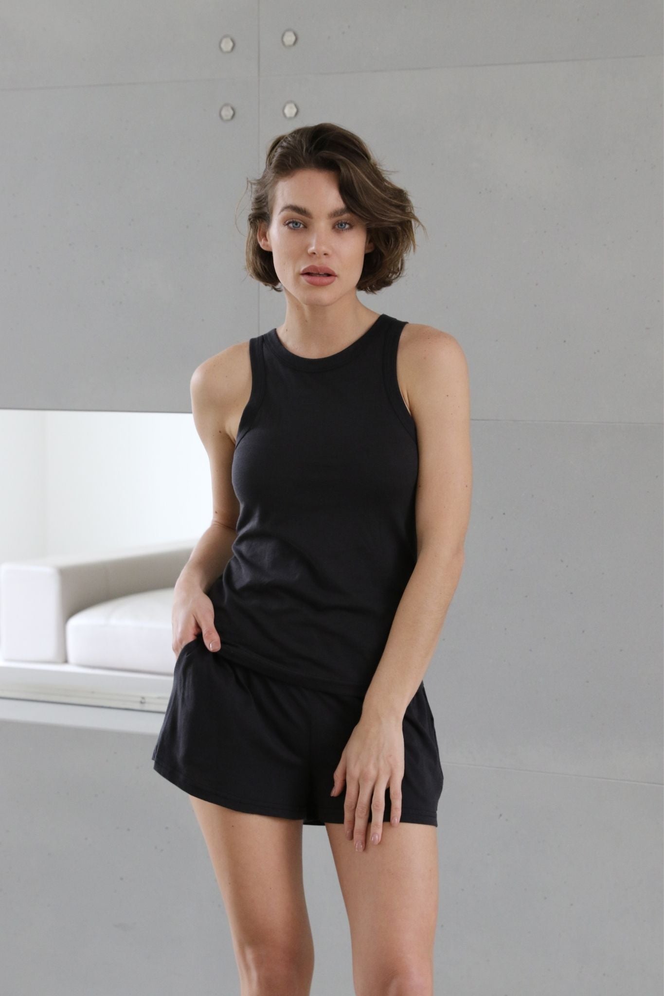 Homebodii Basic Tencel™ Womens Basic Short  Black | Homebodii