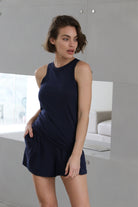 Homebodii Basic Tencel™ Womens Singlet  Navy | Homebodii