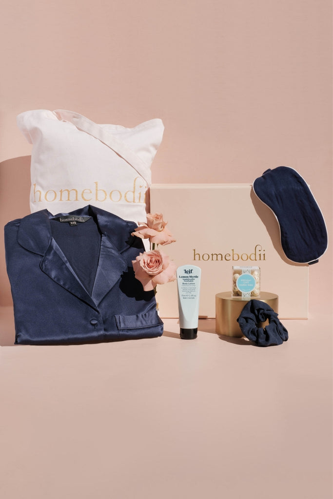Luxury Lounging Personalised Gift Hamper By Homebodii Navy | Homebodii