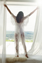 Kassiah Long Lace Bridal Robe | Homebodii