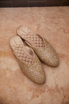 Lady Daphne Luxury Glitter Slipper  Champagne | Homebodii