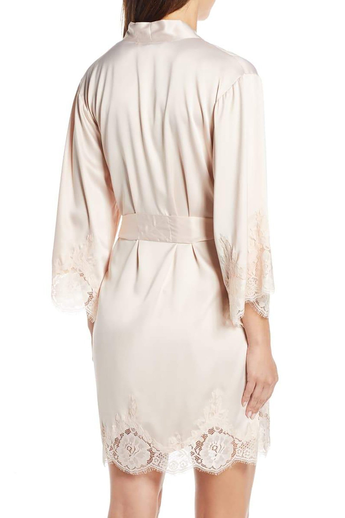 Olivia Luxury Satin Personalised Womens Robe Blush | Homebodii