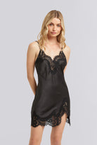 Sian Luxury Satin Slip Black | Homebodii