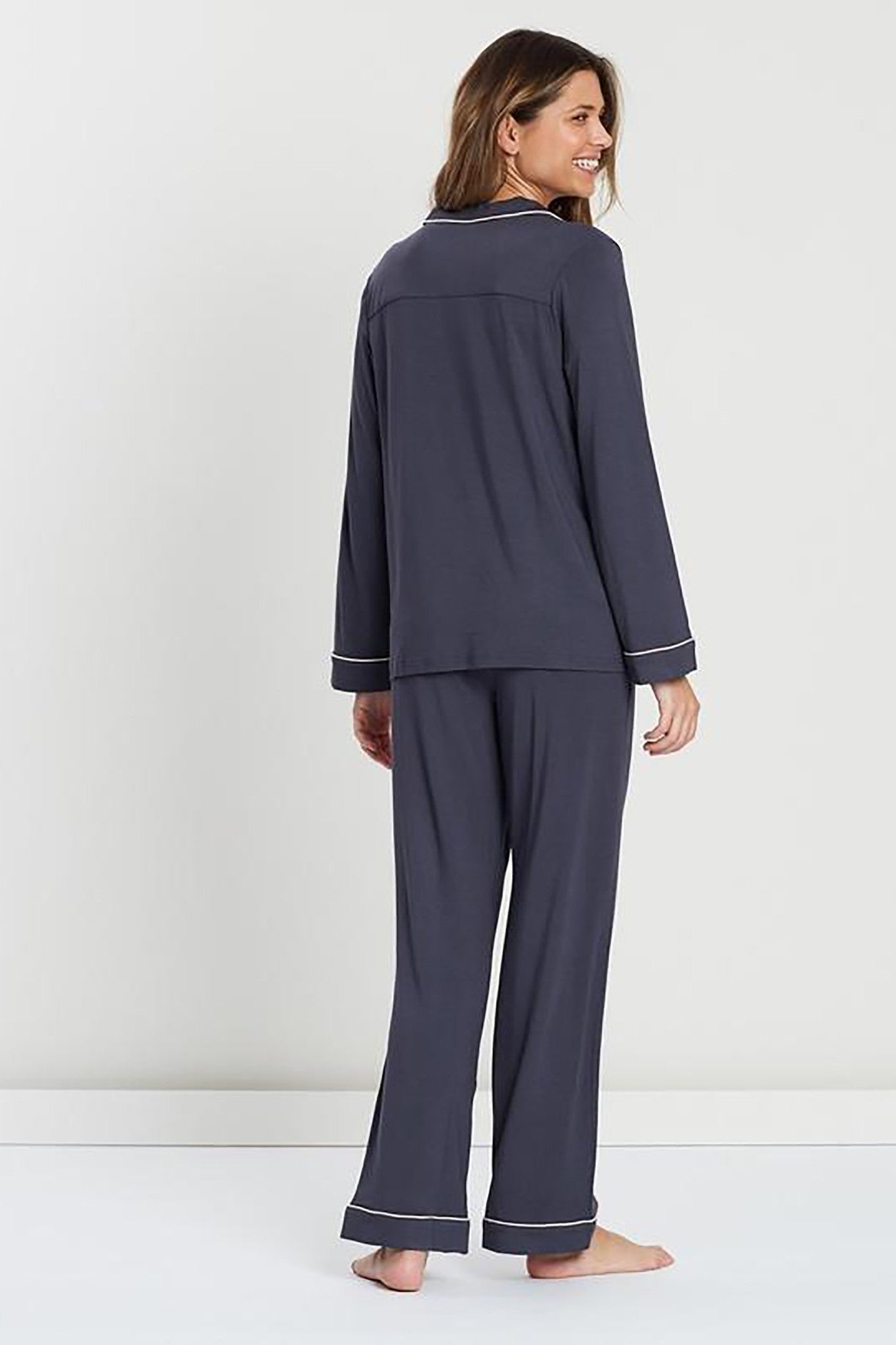 Girl Talk Pyjama Set Charcoal