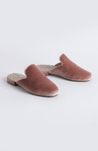 Florence Luxury Velvet Slipper  Dusty Rose | Homebodii
