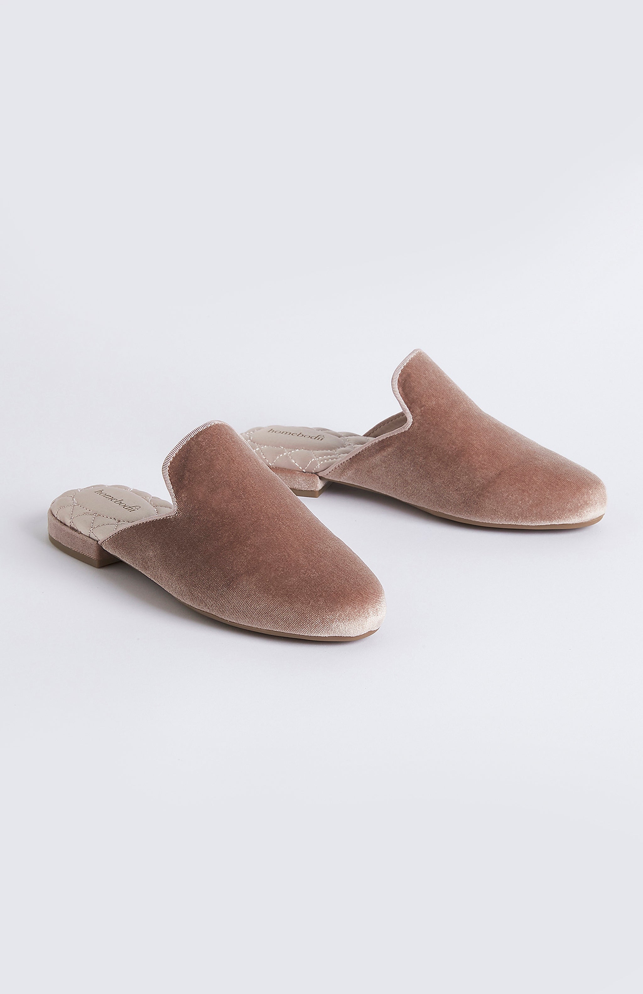 Florence Luxury Velvet Slipper  Blush | Homebodii