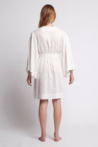 Rebecca Linen Personalised Robe White | Homebodii