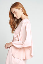 Luna Satin Robe  Blush | Homebodii