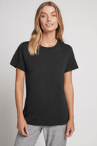 Homebodii Basic Tencel™ Womens TShirt  Vintage Black | Homebodii