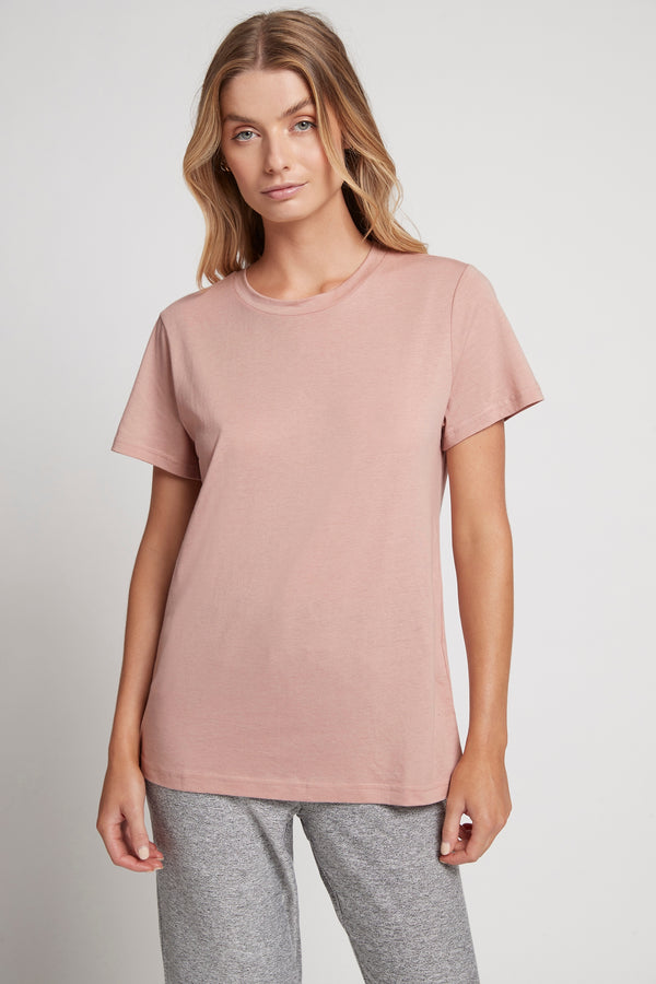 Homebodii Basic Tencel™ Womens TShirt Blush | Homebodii