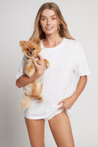 Homebodii Oversized Tencel™ Womens TShirt  White | Homebodii