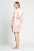 Kiralee Luxury Satin Robe  Dusty Rose | Homebodii