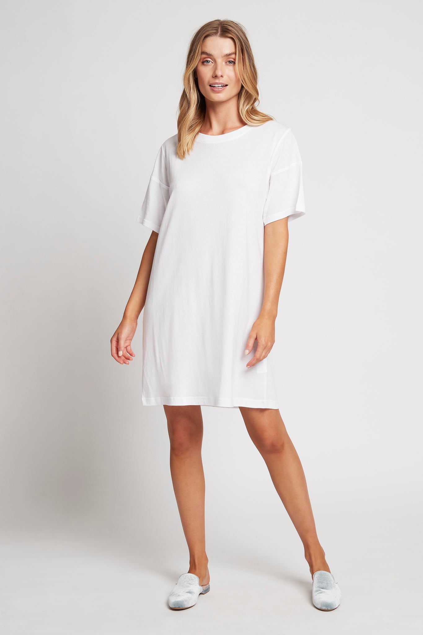 Homebodii Oversized Tencel™ Womens Sleep TShirt  White | Homebodii