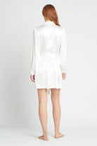 Kiralee Luxury Satin Robe  White | Homebodii