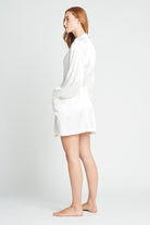 Kiralee Luxury Satin Robe  White | Homebodii