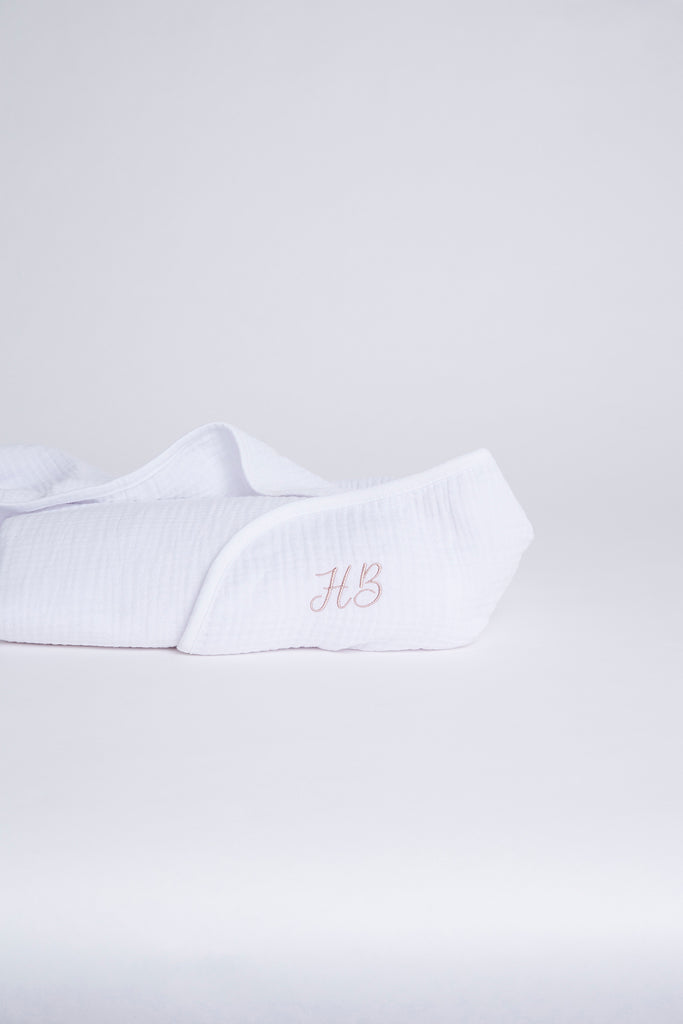 Homebodii Personalised Cotton Baby Blanket  White | Homebodii