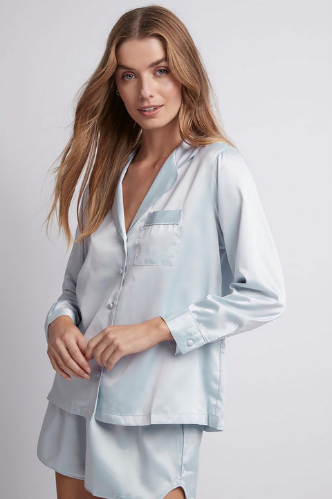 fitted lace wedding dress Toni Long Sleeve Satin Womens Pyjamas