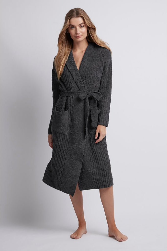 Ultimate Luxe Personalised Robe  Charcoal | Homebodii