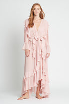 Persphone Luxury Womens Chiffon Robe  Dusty Rose | Homebodii