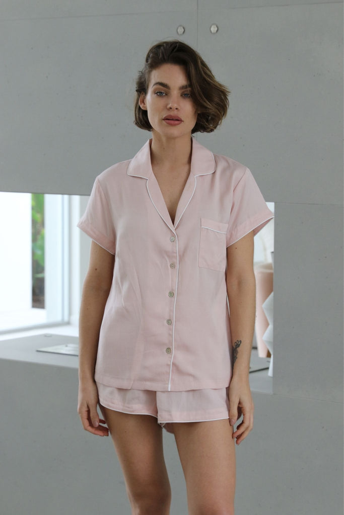 Shes Sustainable Personalised Pyjama Gift Hamper Tencel™  Blush | Homebodii